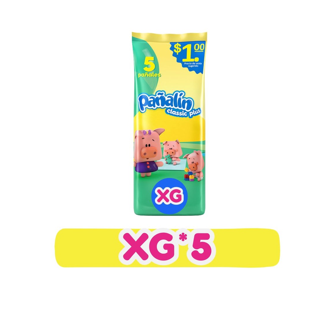 *PAÑALIN CLASICO PLUS XG 5