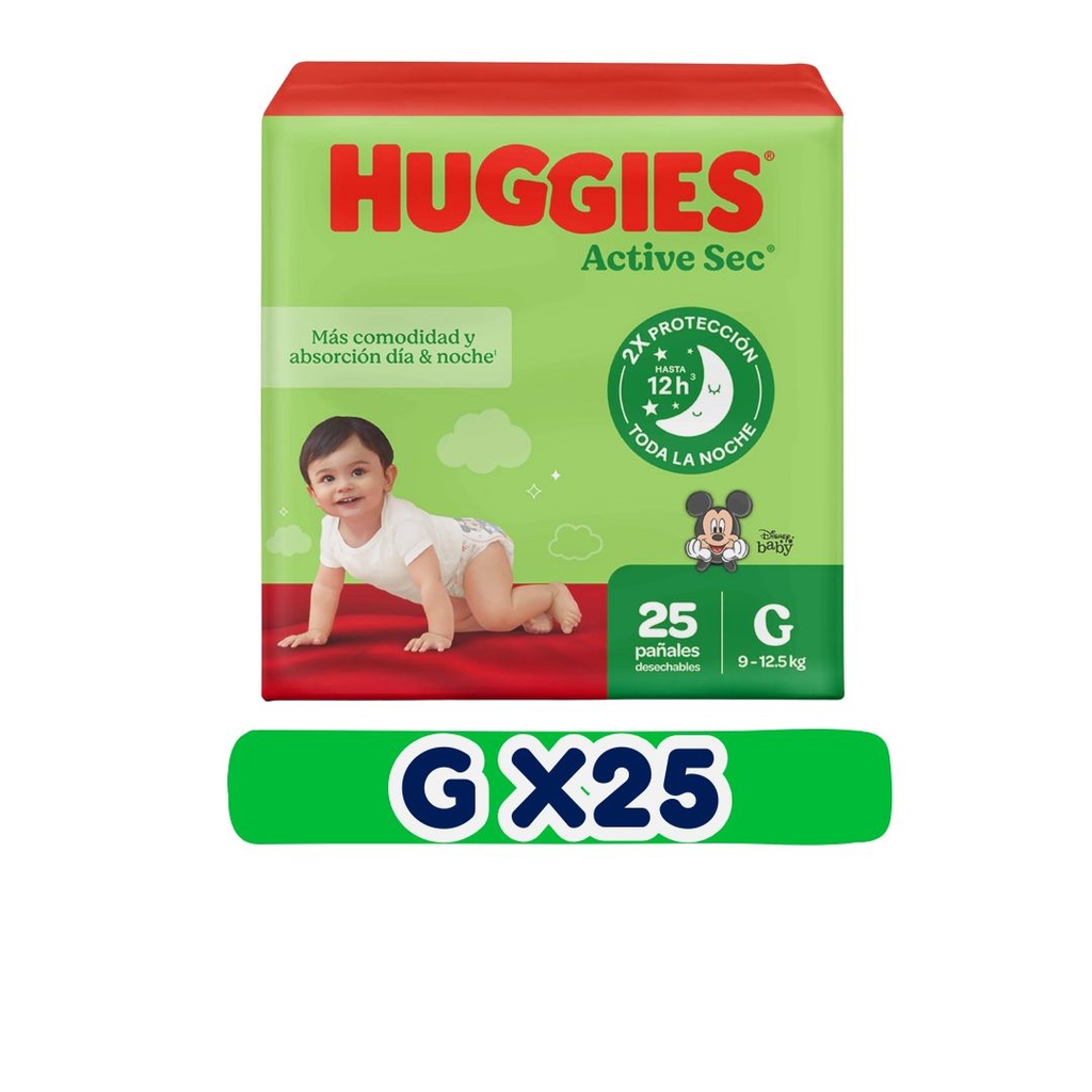 HUGGIES ACTIVE SEC G 25