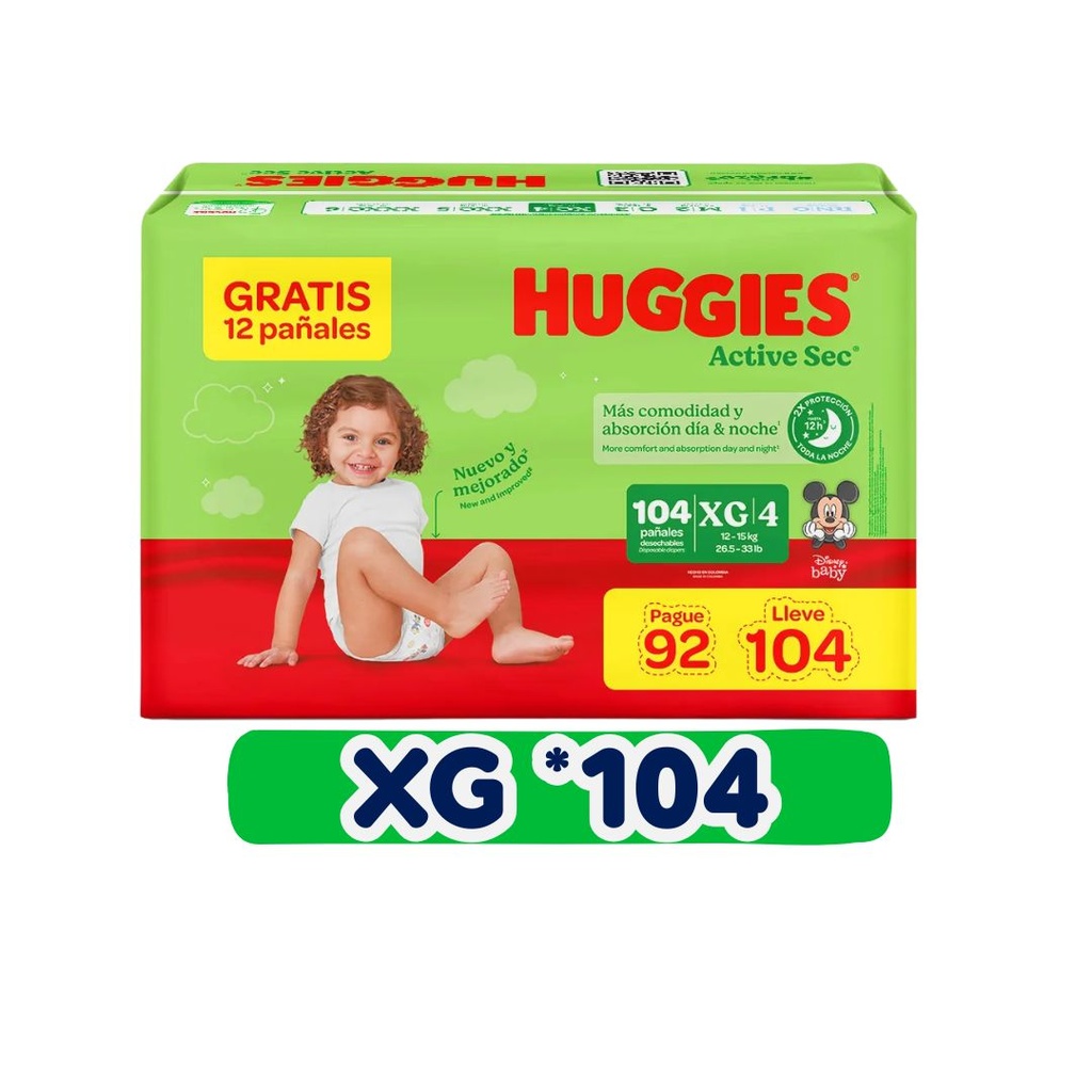 HUGGIES ACTIVE SEC XG 104