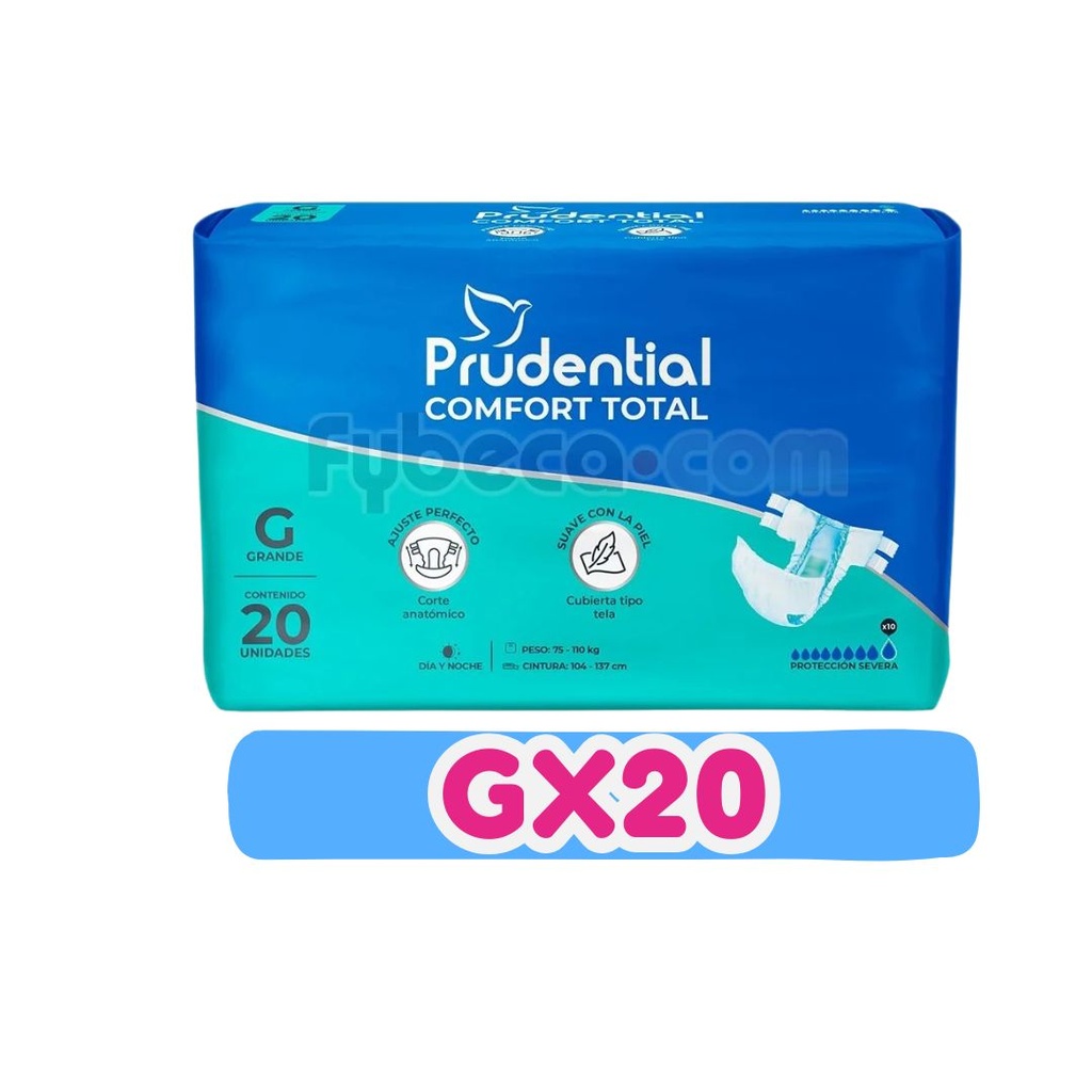 PAÑAL ADULTO PRUDENTIAL CONFORT G 20
