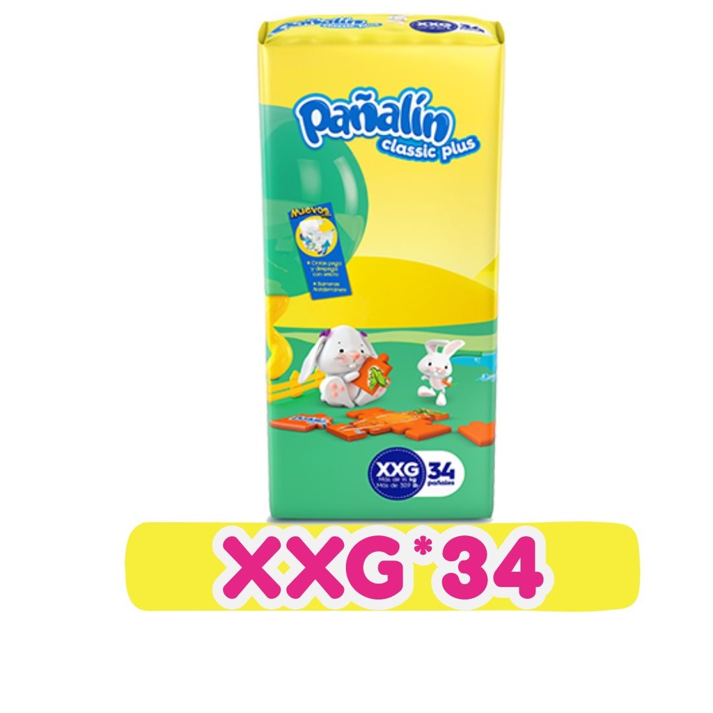 PAÑALIN CLASICO XXG 34