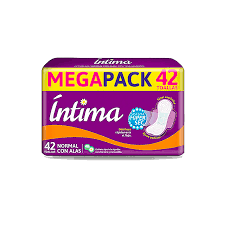TOALLA FEMENINA INTIMA  NORMAL C/ALAS 42