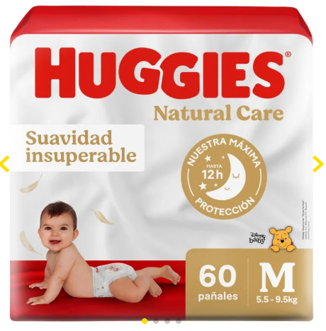 HUGGIES NATURAL CARE M 60
