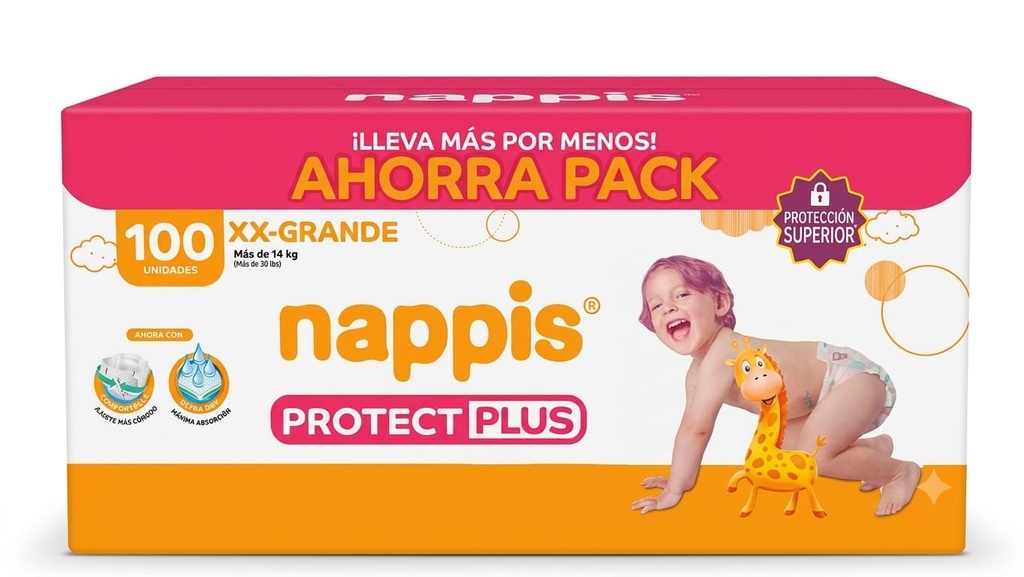 CAJA NAPPIS PROTECT PLUS XXG 100 
