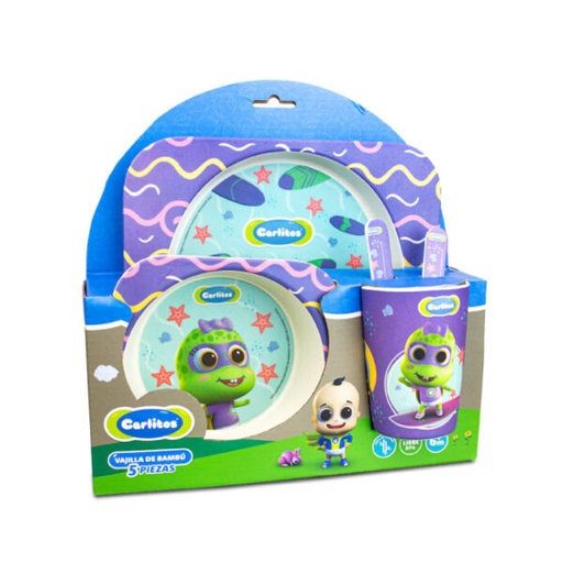 ***VAJILLA  CARLITOS BAMBU 5 PIEZAS