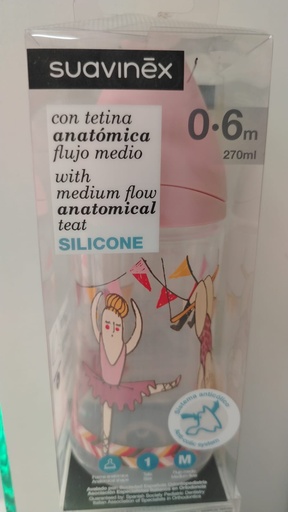 BIBERON ANATOMICO SUAVINEX 270 ML CIRCO BAILARINA