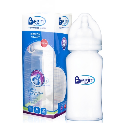 BIBERON BEGIN 10OZ  6M+