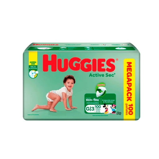 HUGGIES ACTIVE SEC G 100