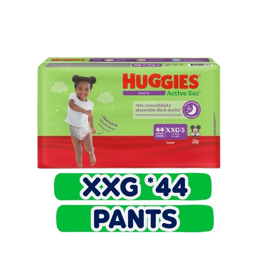 HUGGIES ACTIVE SEC PANTS XXG 44