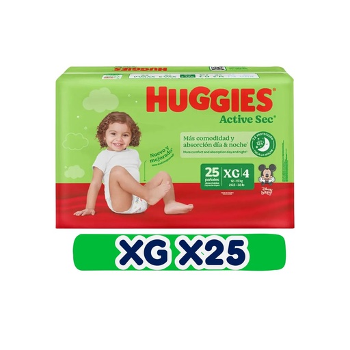 HUGGIES ACTIVE SEC XG 25
