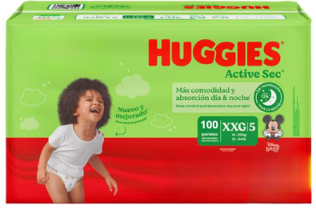 HUGGIES ACTIVE SEC XXG 100