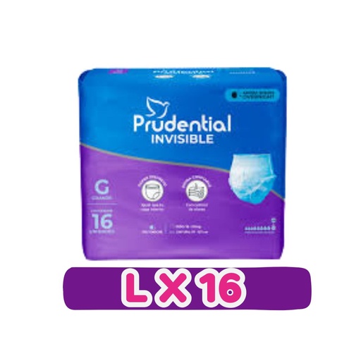 PAÑAL ADULTO PRUDENTIAL INVISIBLE G 16